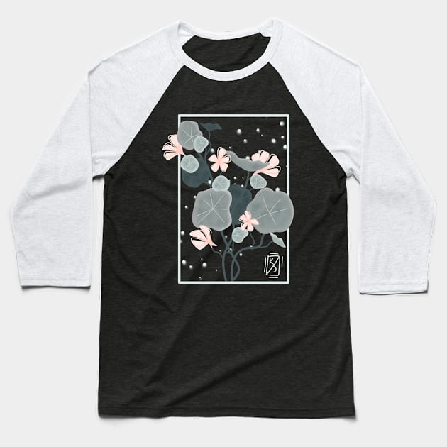 Moon Nasturtium Baseball T-Shirt by Pastel.Punkk